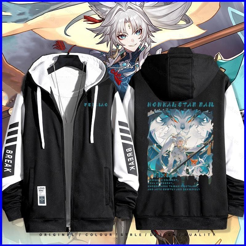 Áo khoác Unisex dài tay cho cosplay Honkai Star Rail Feixiao - Style Cardigan & Áo Len