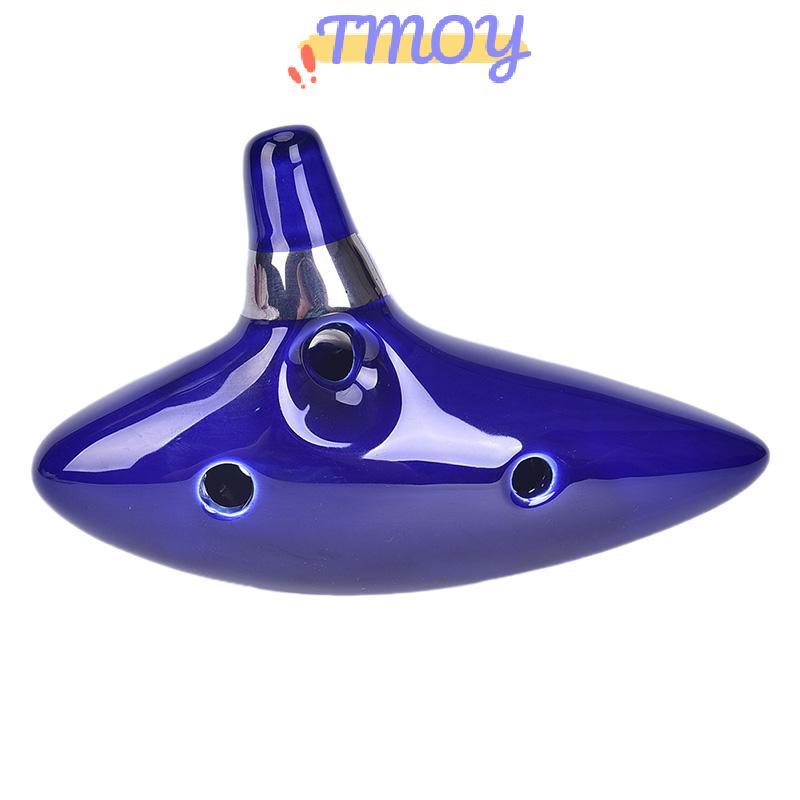 TMOY 12 lỗ Ocarina Ceramic Alto C của Ocarina Flute Blue Ocarina Nhạc cụ Ocarina ĐỒNG HỒ