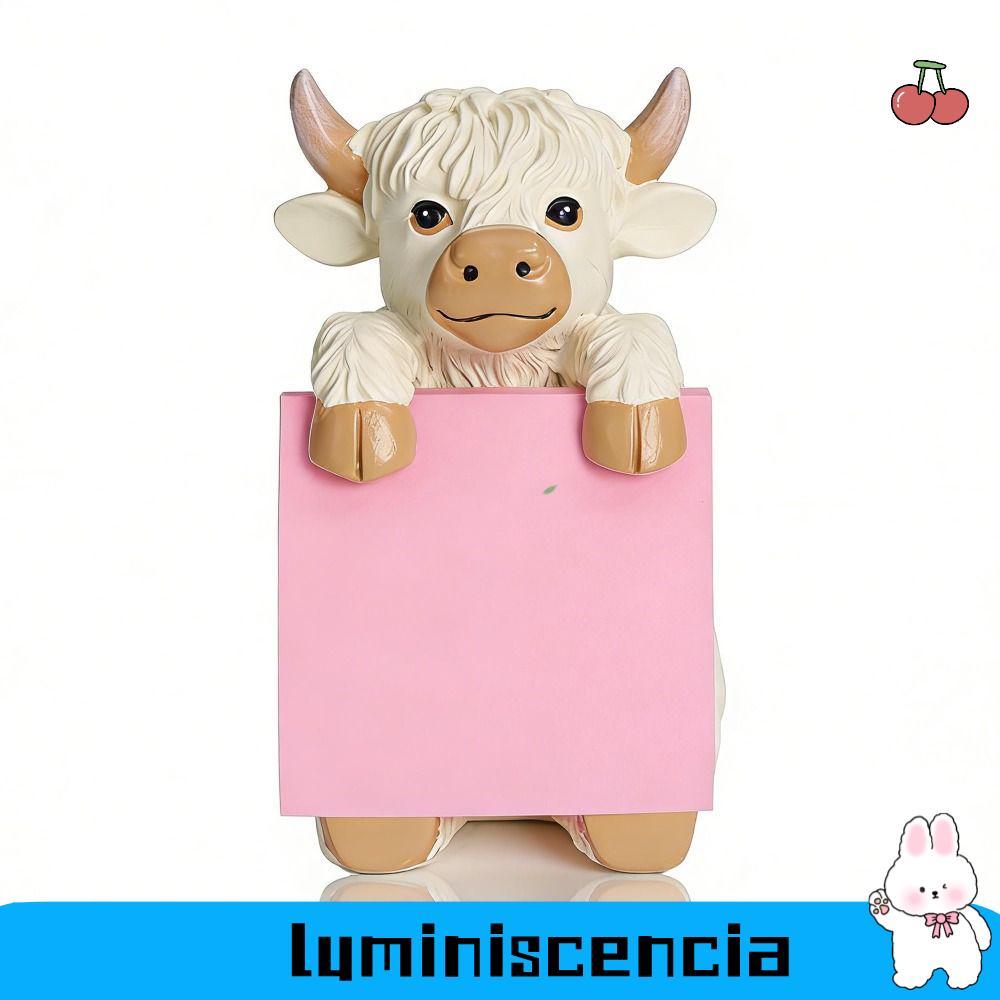 LUMINISCENCIA Pop-up Sticky Note Dispenser, Highland Cow 3x3 Inch Sticky Note Holder, Hợp thời trang