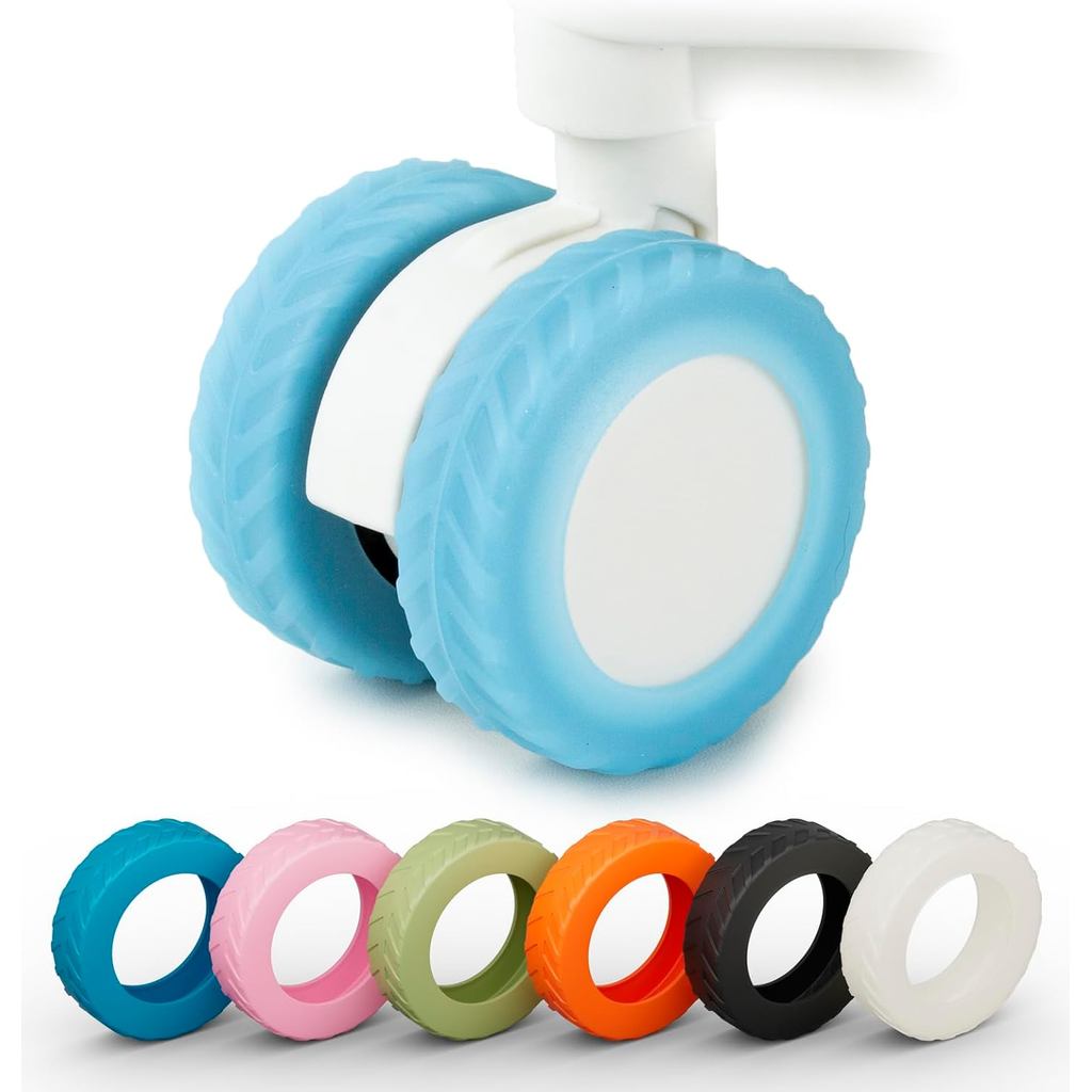 Vỏ bánh xe hành lý vali Bảo vệ hành lý cho vali 2.1-2.4 inch 8 Vali bánh xe Spinner (8, Xanh phát sá