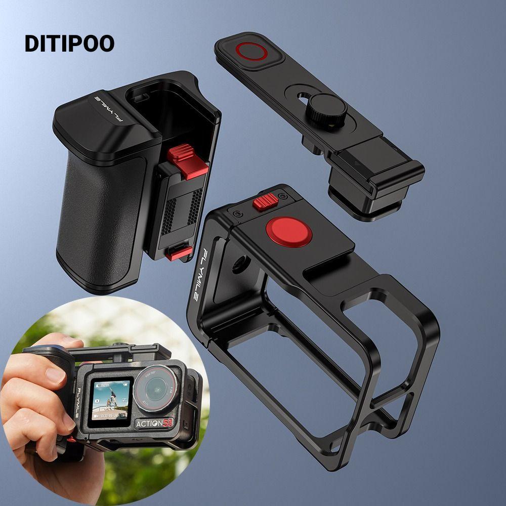 DITIPOO Xplorer Grip Kit Tay cầm, Khung giữ tay cầm bằng nhựa tháo nhanh, Nút chụp nhẹ Tay cầm máy ả