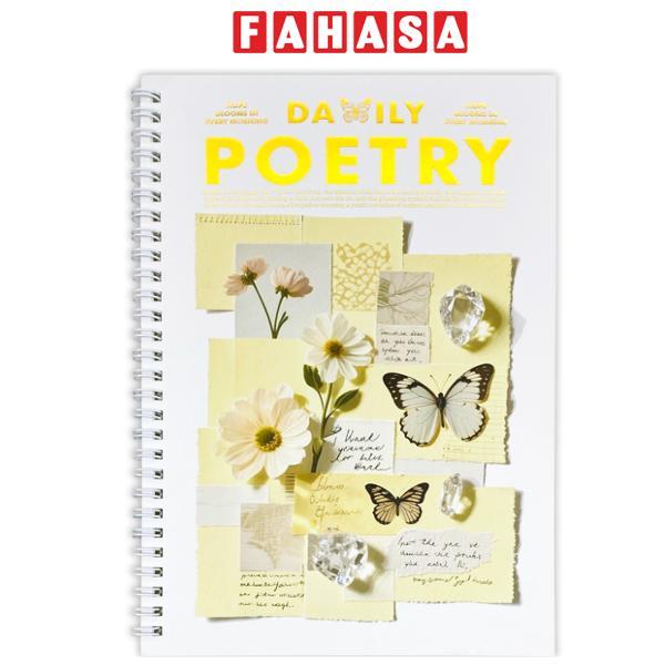 Sổ Lò Xo Teen Poetry B5 - Kẻ Ngang - 60 Trang 80gsm - Depai B5-2130-25 - Màu Vàng