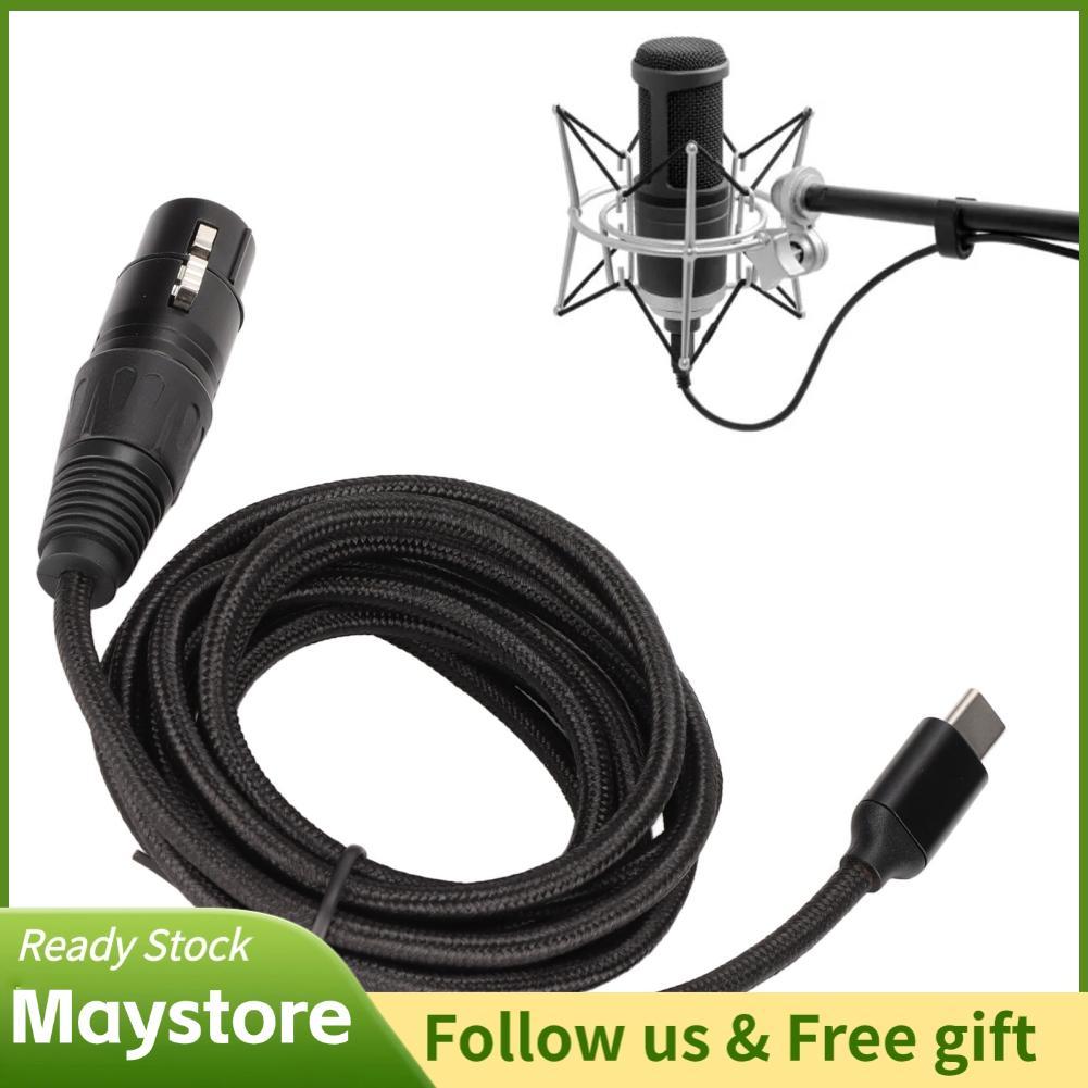 Maystoree Maystoree Cáp USB C sang XLR Micrô Loại Mic Link Studio Dây âm thanh cho OS X s 98se 2000 