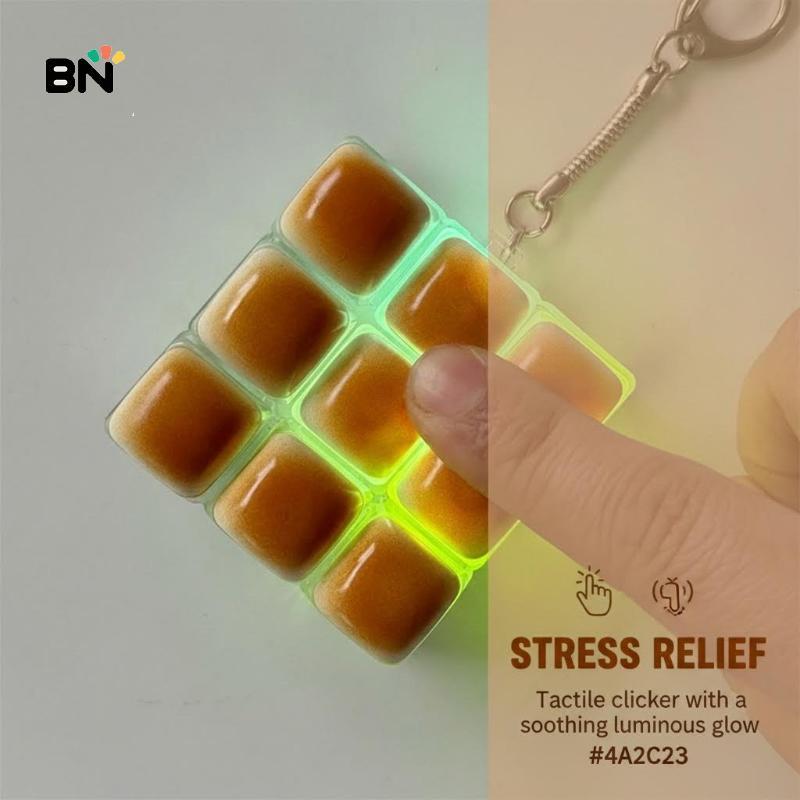 [BN] Bánh mì Keycap Giảm căng thẳng Clier Móc khóa Bàn phím cơ Nút ấn ngón tay Móc khóa MT