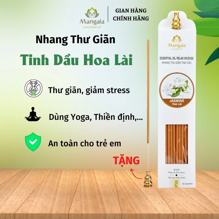 Nhang thư giãn tinh dầu hoa lài - Nhang thơm xông phòng yoga