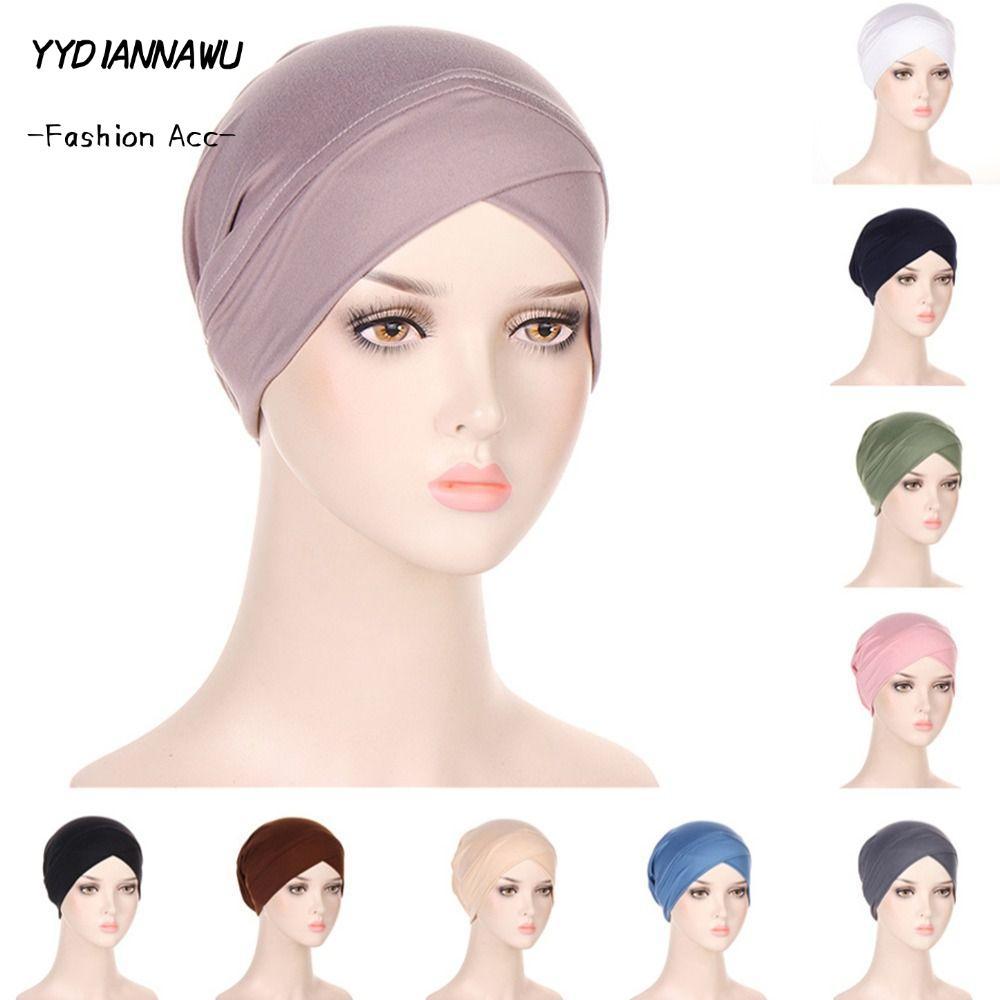 YYDIANNAWU Mũ Turban Bandana Nữ Xếp Ly Mũ Ngủ