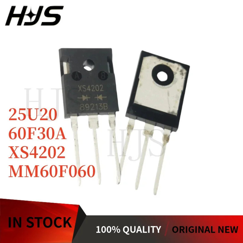 5 Chiếc Chất Lượng Mới XS4202 25U20 60F30A MM60F060 TO-3P diode Phục Hồi Nhanh Ống Hiệu Ứng Trường C