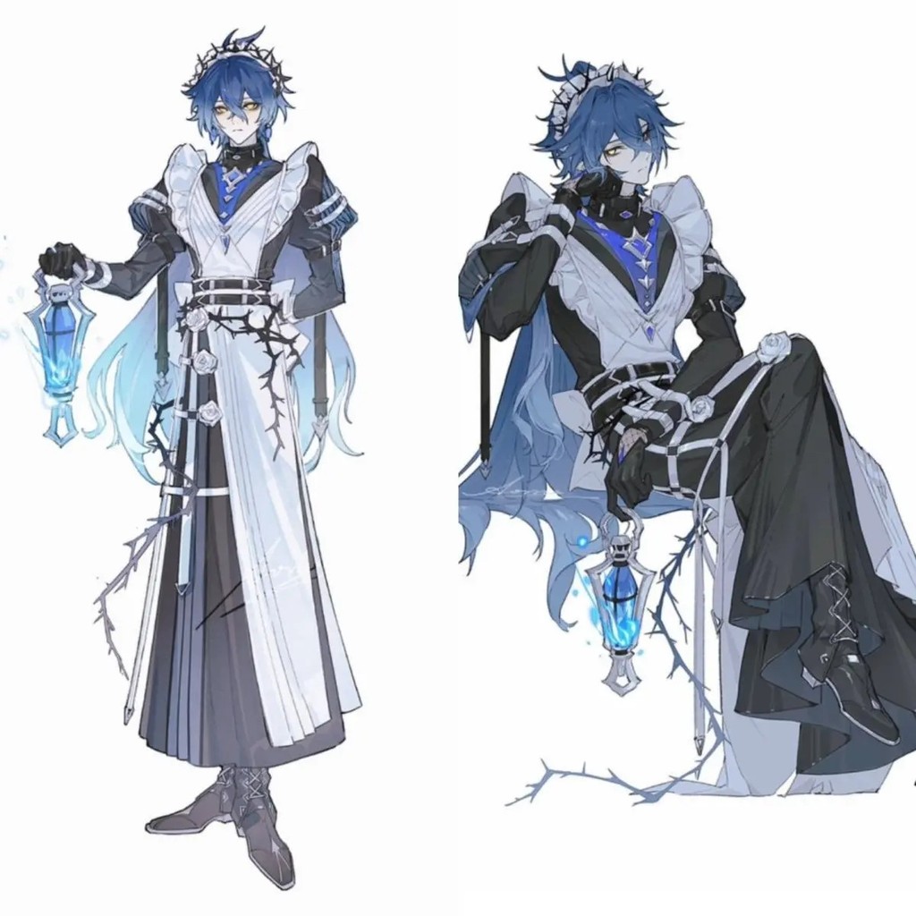 Standee Limbus Company Kyryll Chudomirovich Flins mô hình mica anime Maid outfit trang trí bàn học q