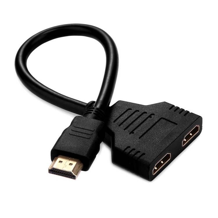 Bộ chuyển đổi đầu nối cáp HDMI Male sang Dual HDMI Female 1.4 phiên bản mới 30cm