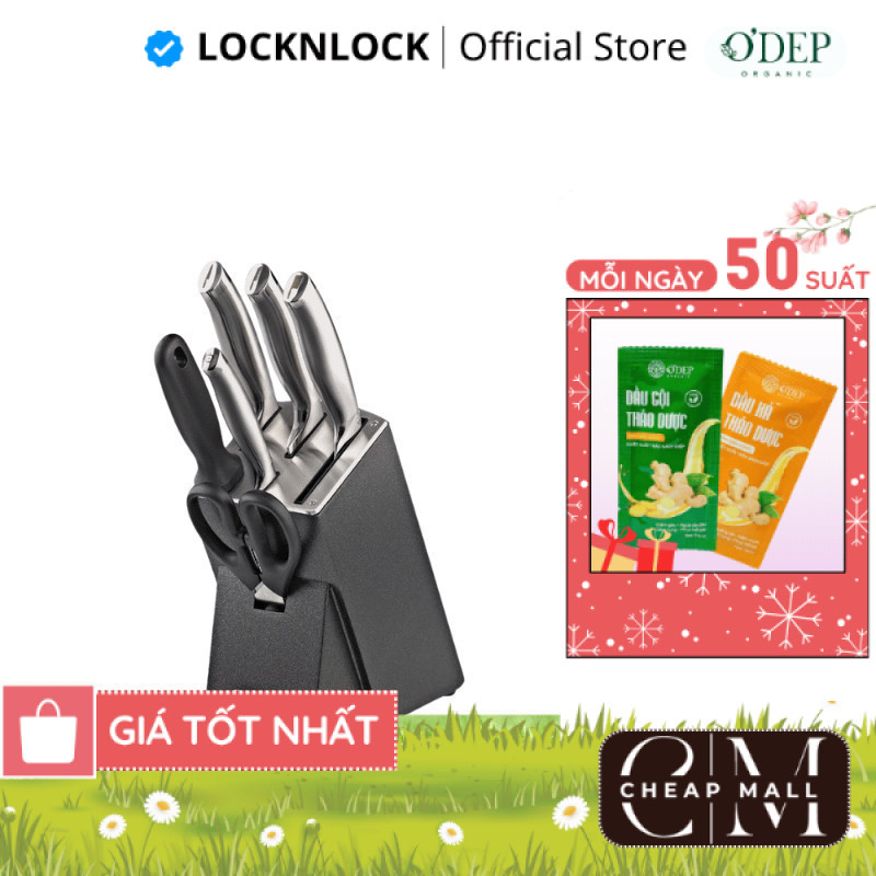 Bộ dao 7 món LocknLock bằng thép không gỉ cao cấp - Đen CKK301 - CHEAP CMO