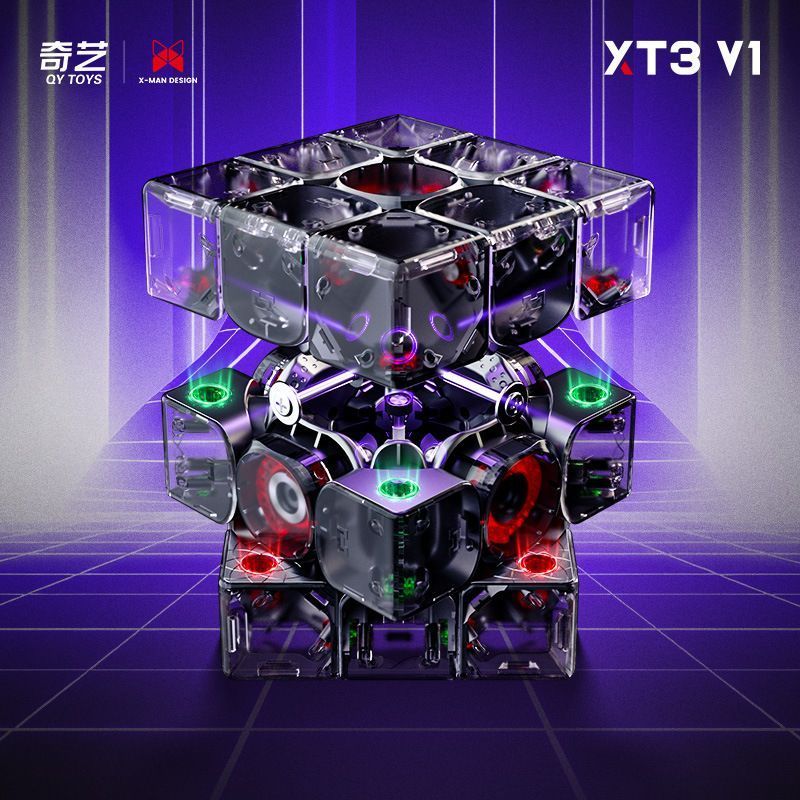 Qiyi XT3 V1 Khối Rubik Thứ Ba UV Từ Tiên Phong Mịn Cạnh Tranh Chuyên Dụng Đua Xe Chuyên Nghiệp Sinh 