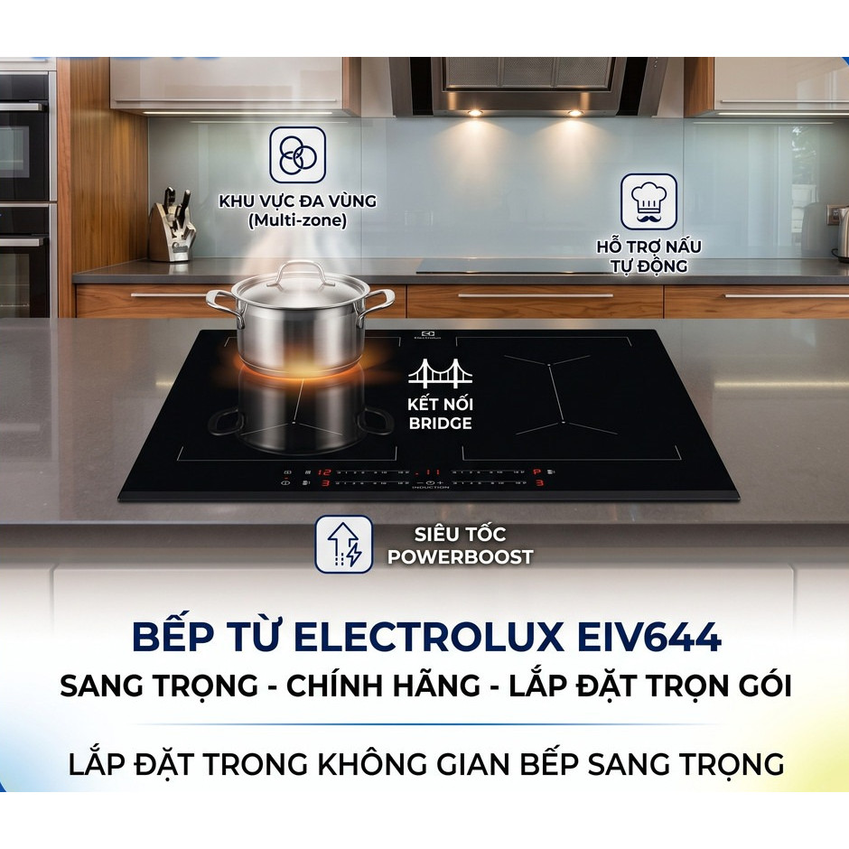 [Hỏa tốc 2h] Bếp từ âm 4 vùng nấu Electrolux EIV644 - Chính hãng