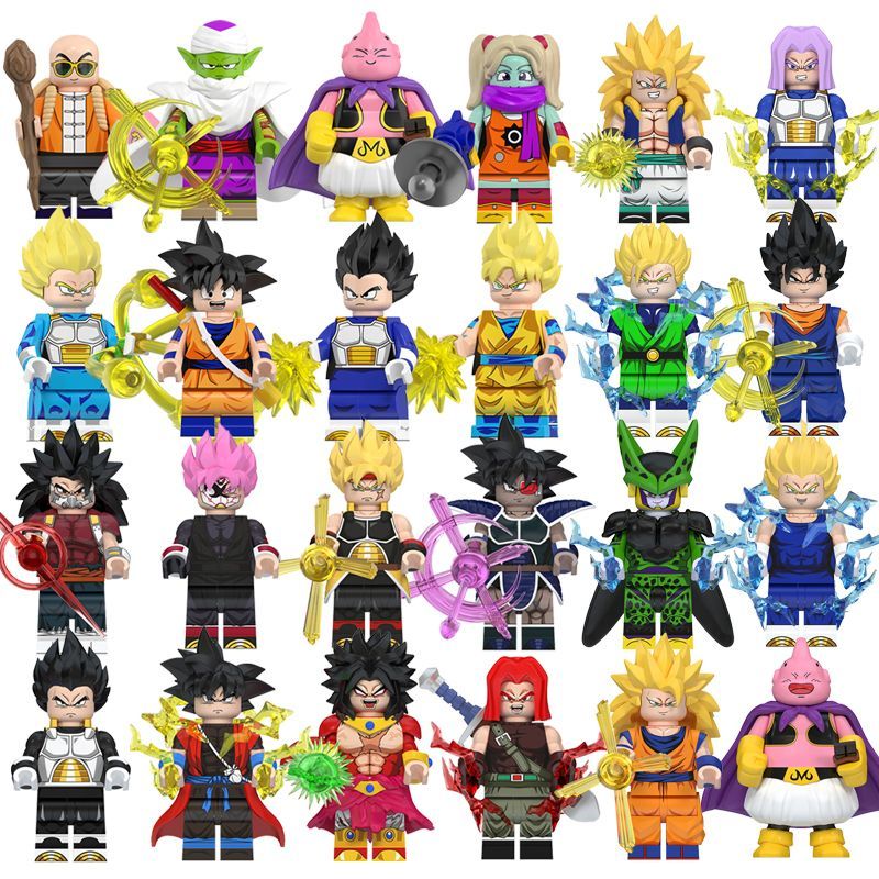 Tương thích với Lego Dragon Ball Minifigures Big Magic Comics Super Four Vegeta Majin Buou Hàng hóa 