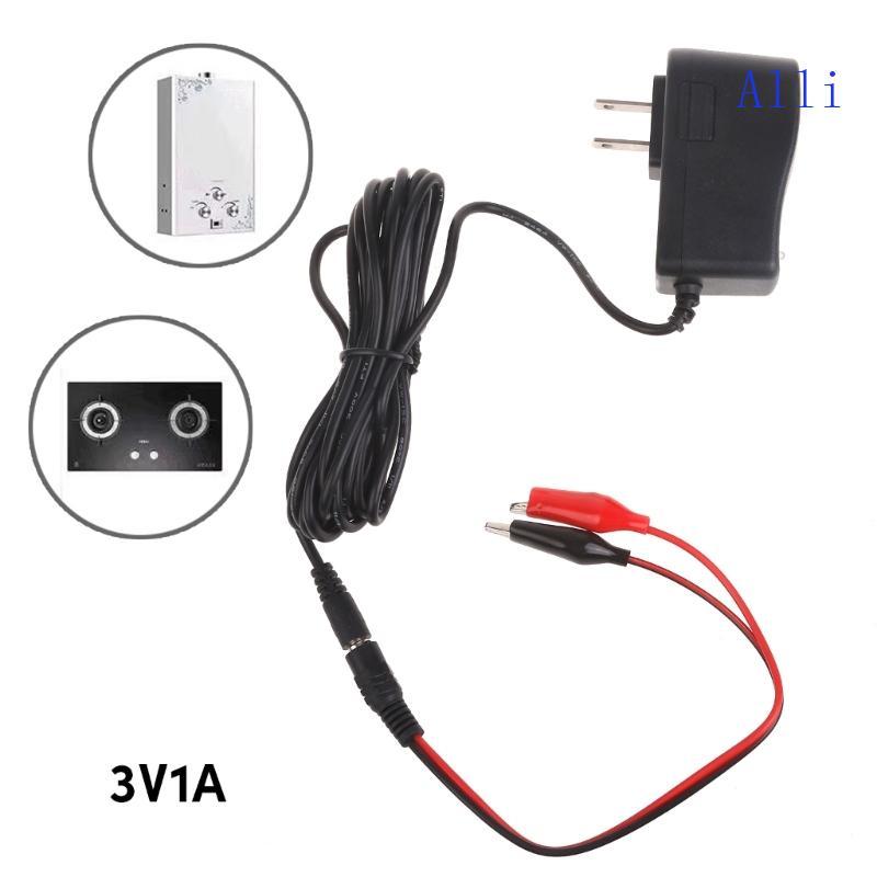 Alli AC 100-240V sang DC 3V 1A Bộ Chuyển Đổi Nguồn Khí 3V Khô Cá Sấu Kẹp 3V 1A