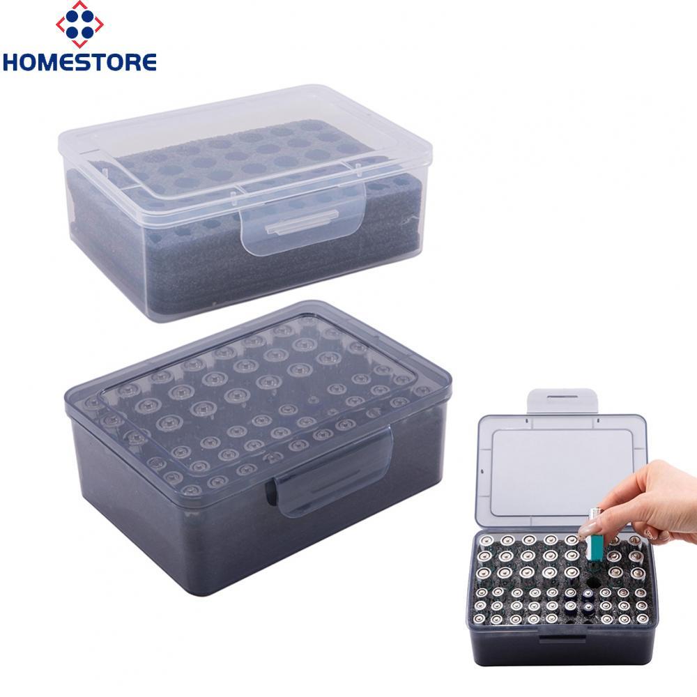 [Homestore]Battery Storage Case: Organize 24 AA & 30 AAA Batteries, Shock-Resistant
