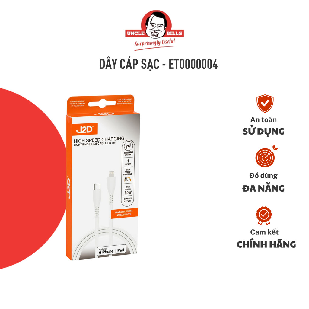 DÂY CÁP SẠC LN PD 1M UNCLE BILLS - ET0000004