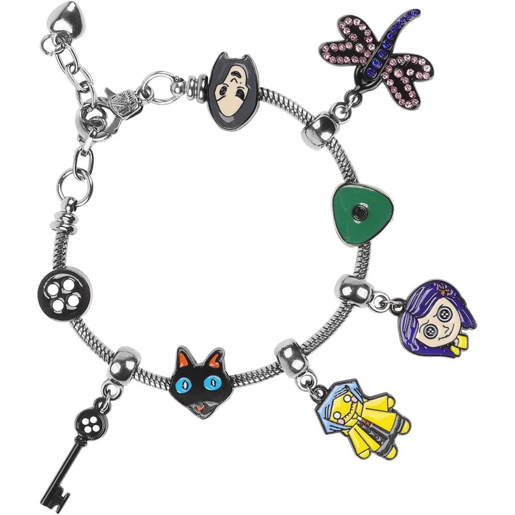 Woxafo Coraline Vòng Tay Coraline Charm Phụ Kiện Dành Cho Nữ, Trang Sức San Hô Cho Trang Phục Hallow