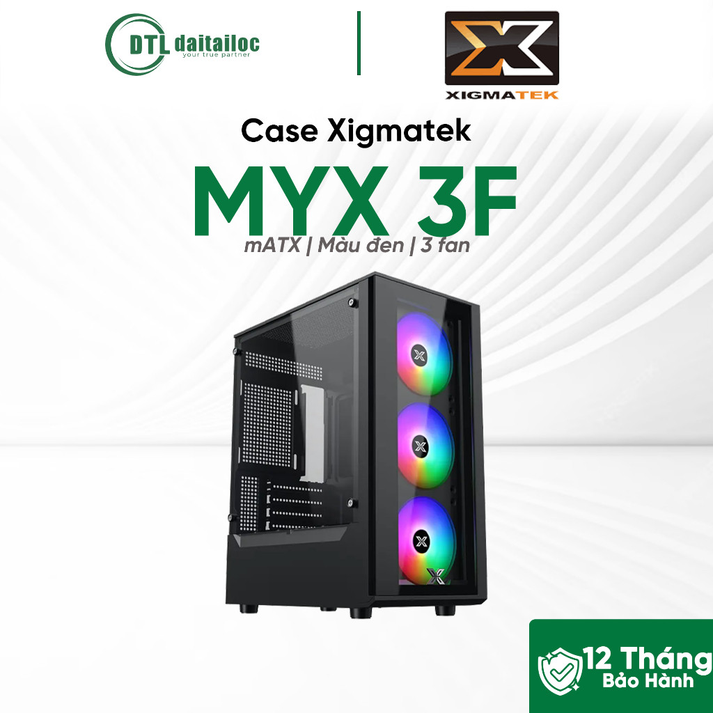 Case Xigmatek Xigmatek MYX 3F | Chính Hãng | Bảo Hành 12 Tháng