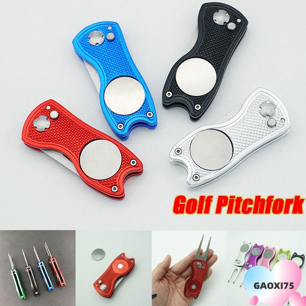 GAOXI75 7 Màu Golf Pitchfork Thép Không Gỉ Chắc Chắn Bền Pitch Groove Cleaner