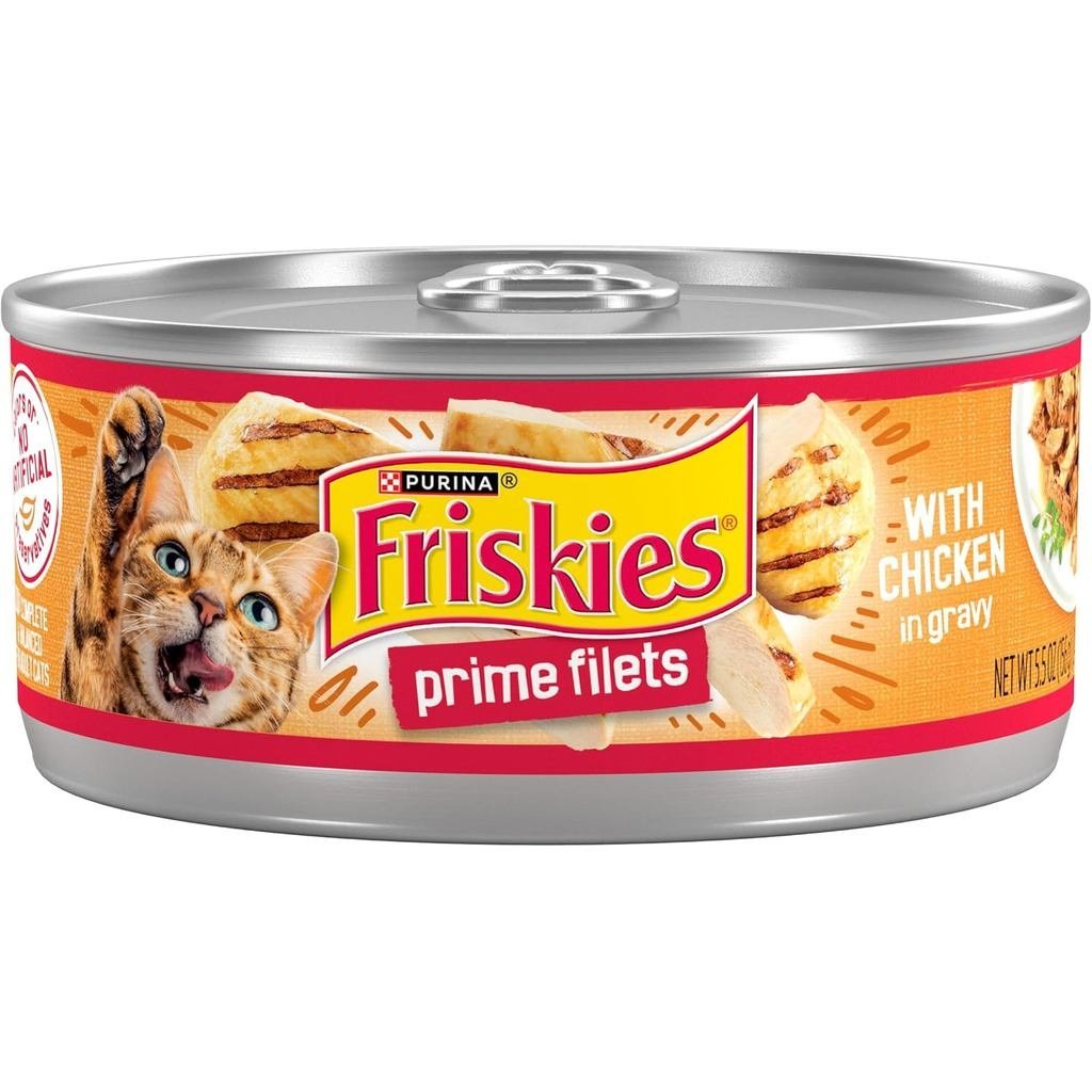 Purina Friskies Prime Filets With Chicken in Wet Cat Food Gravy - (Gói 24) 5,5 oz. Lon