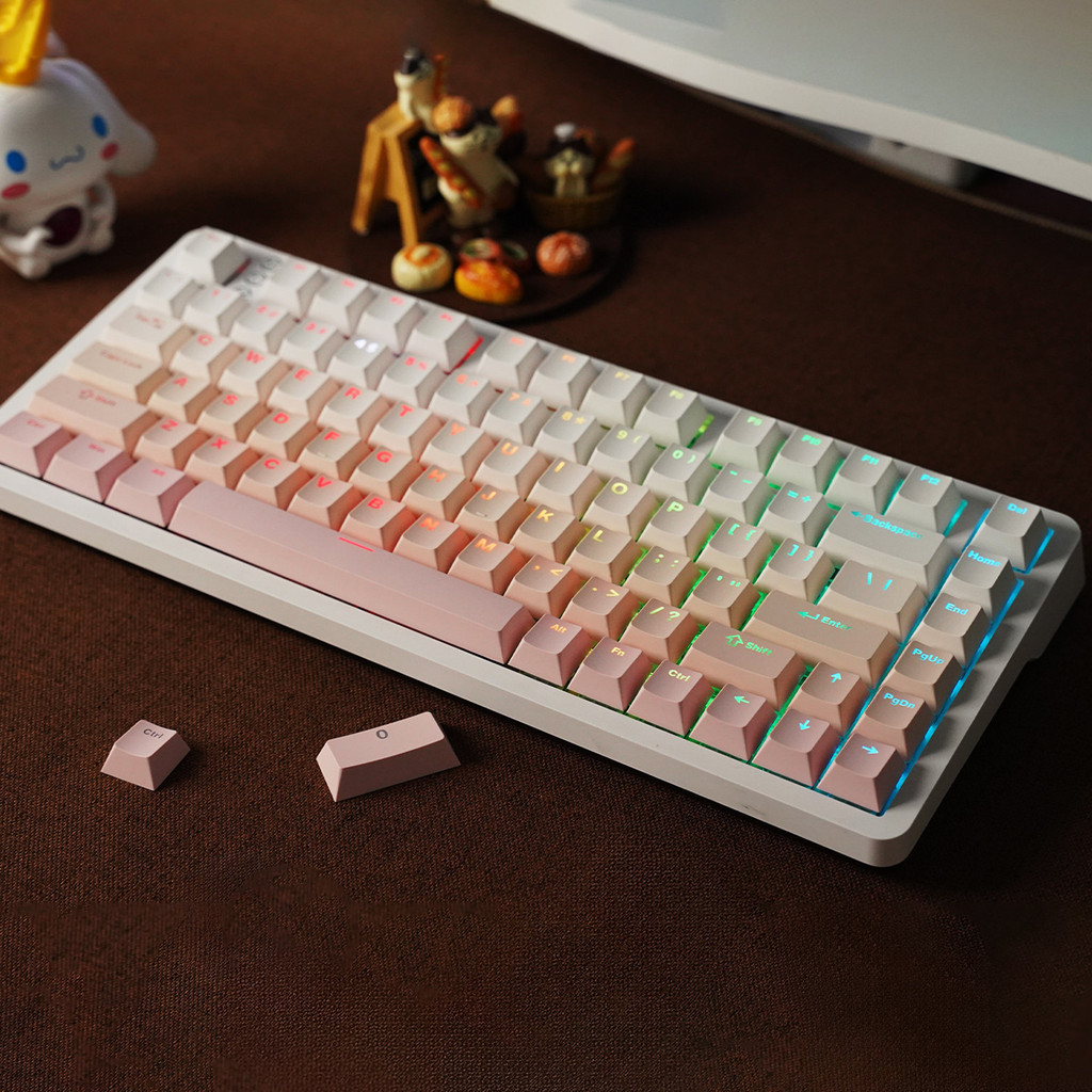 Sakura Cherry Profile Double Shot PBT Keycaps 130 Phím RGB Backlit Keycaps cho bàn phím cơ