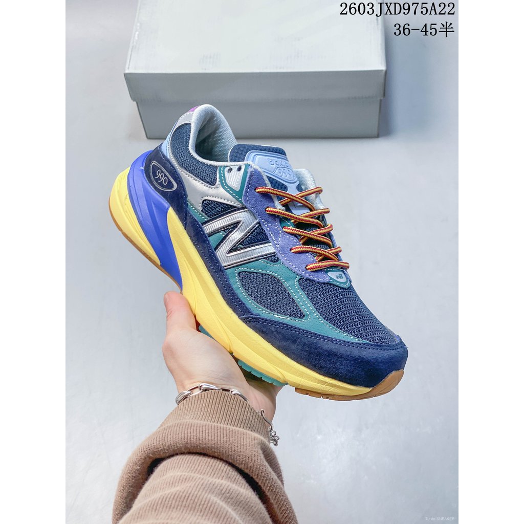 Giày NB990 New Balance, dad shoes cổ điển, lưới thoáng khí, thấp cổ, unisex, thoải mái, streetwear &