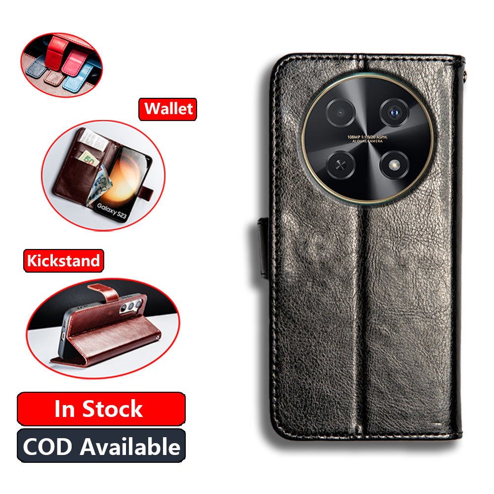 Da Cổ Điển Cho Huawei Nova 12i 13i 4G Enjoy 70 Pro CTR-AL20 CTR-L81 CTR-L91 Ví Vintage Folio Case Fl