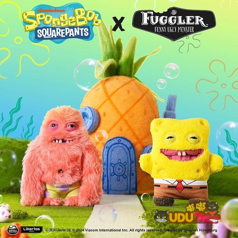 Đồ chơi nhồi bông Fuggler SpongeBob SquarePants Quái vật răng vui nhộn Đồ chơi nhồi bông sáng tạo Pa