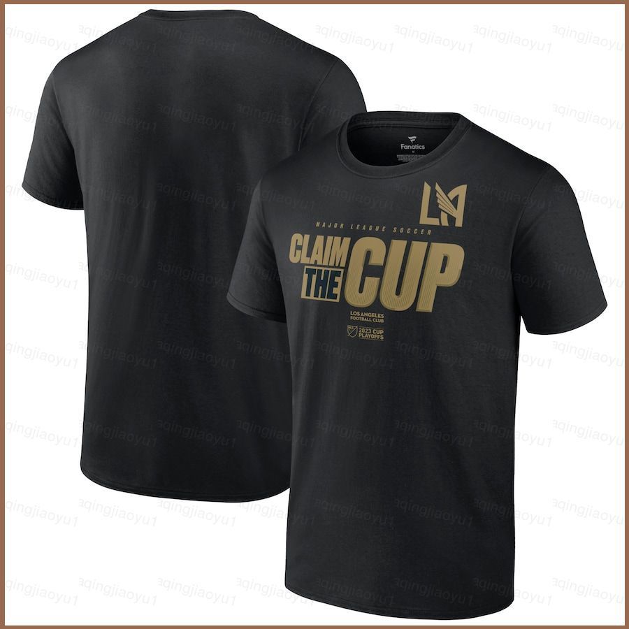 HQ2 2023 MLS Cup Playoffs LAFC Áo Người Hâm Mộ Tay Ngắn Thể Thao Tee Unisex Plus Kích Thước QH1