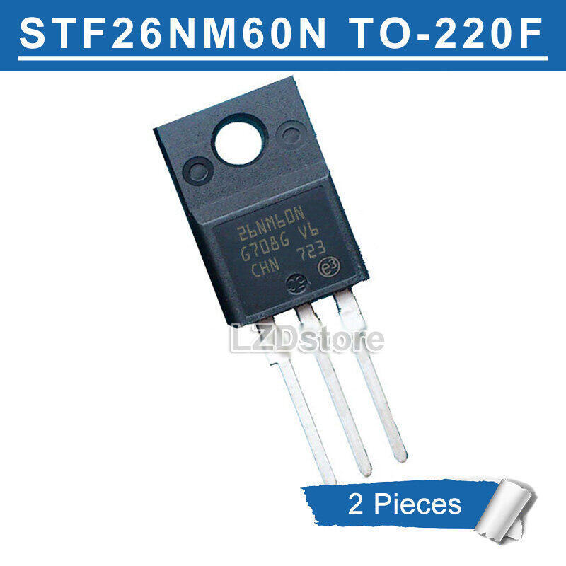 2 chiếc 26NM60N TO220F STF26NM60N TO-220F F26NM60N 26NM60 N-kênh 600V / 20A MOSFET Transistor IC mới