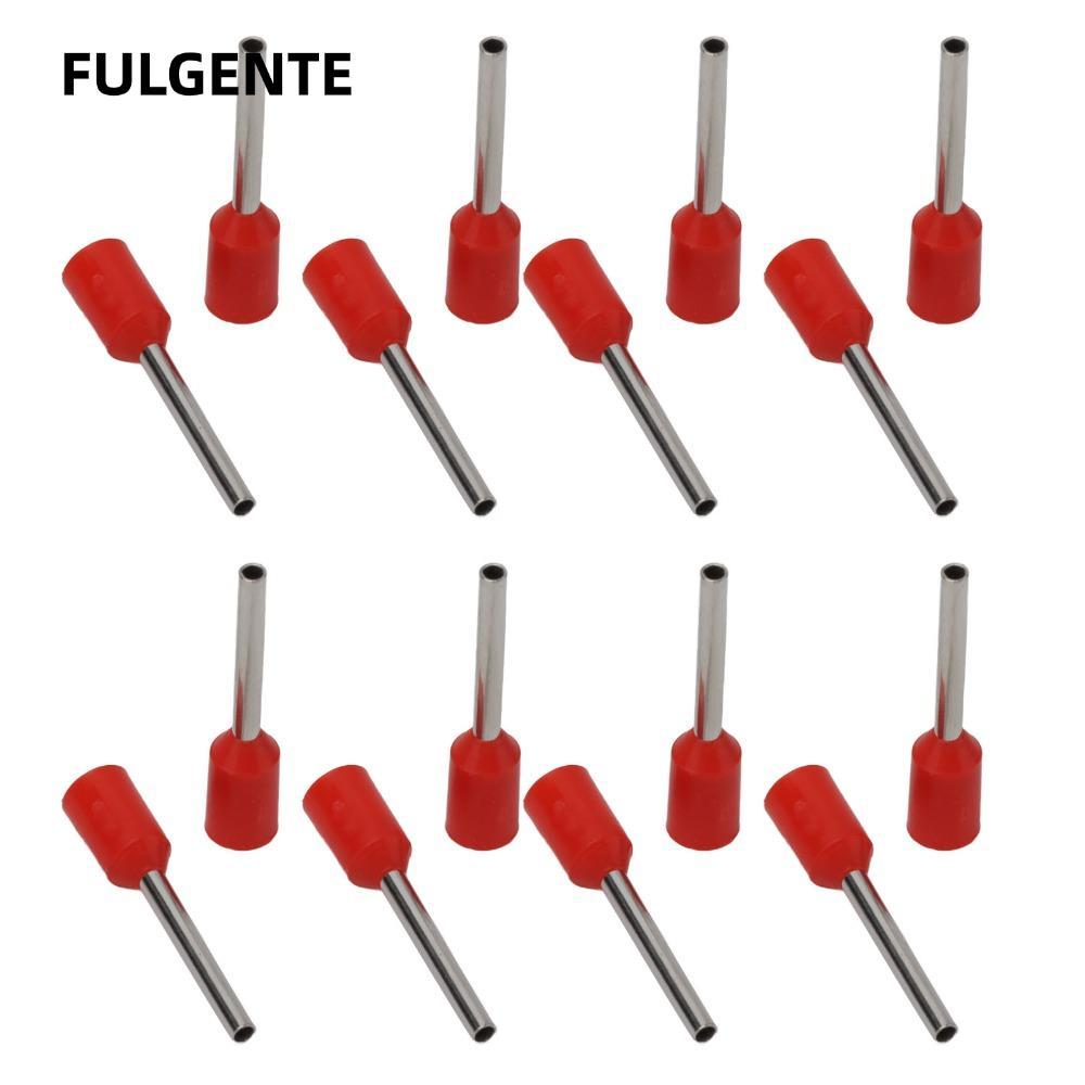 FULGENTE 1000 Cái Bộ Đầu Nối Ferrule Dây, Chất Liệu Đồng Đỏ Cách Nhiệt Ferrules Terminal, Cho Dây AW