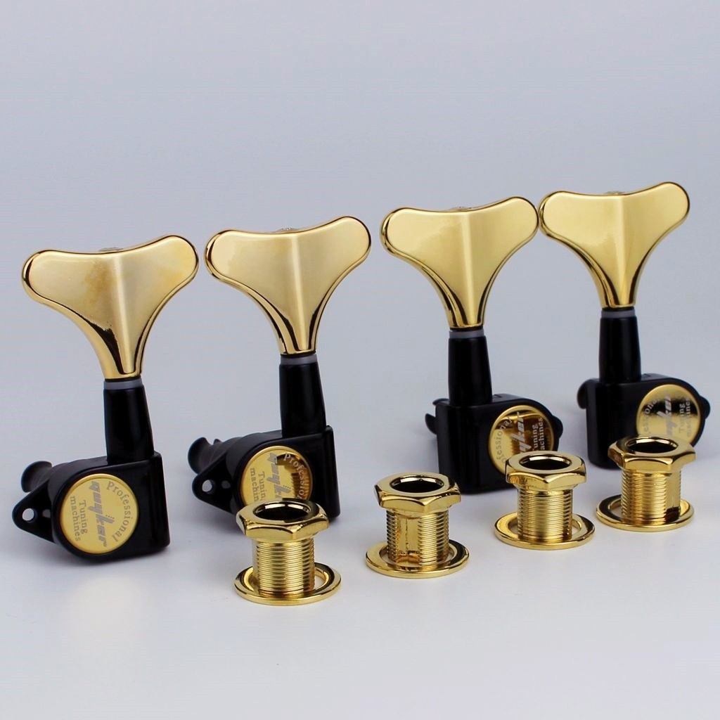 Mới GUYKER Headstock Kín Bass Đầu Máy Vàng Đen