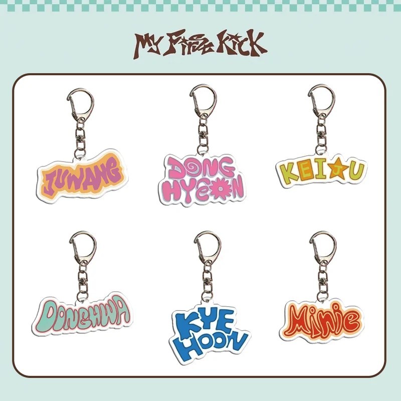 Móc khóa TNX Kpop My First Kick Mica In Tên Juwang Kyehoon Amaru Keiju Phụ Kiện Treo Balo Túi Xách Q
