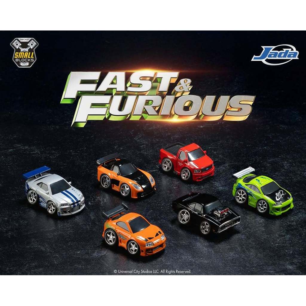 JADA 1/43 MINI Car “Fast and Furious” Toyota Supra Mitsubishi Eclipse Nissan R34 Mazda RX7 Mô Hình X