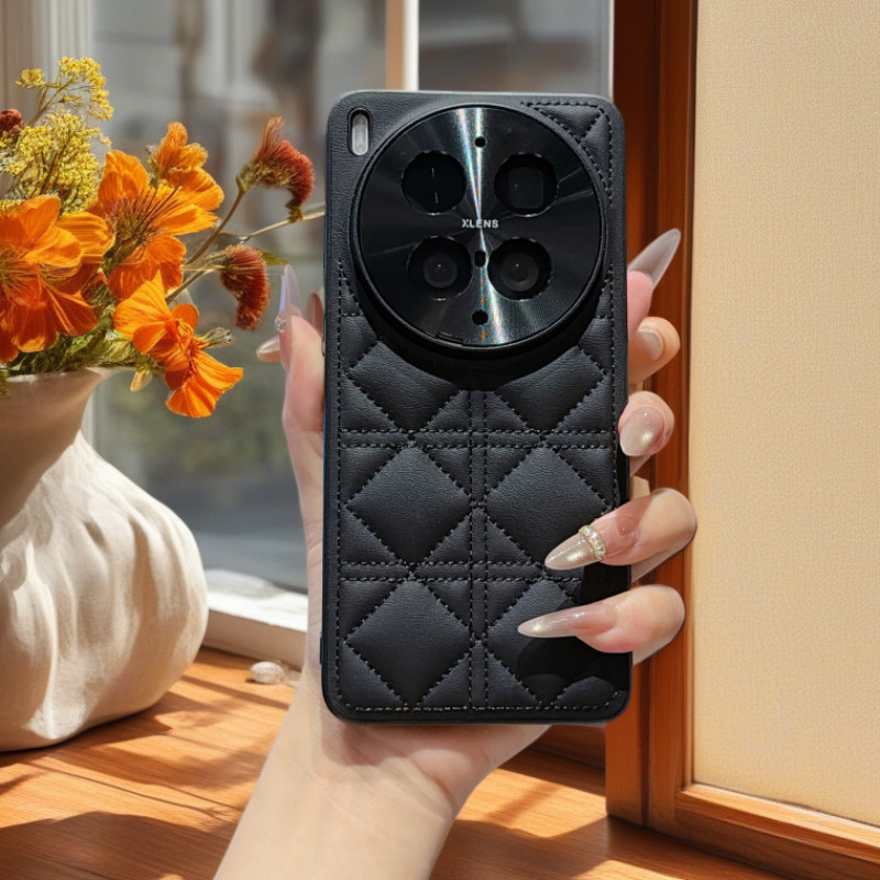Dành Cho VIVO X300 Ultra Ốp điện thoại Da PU Cao Cấp Họa Tiết Checker Chống Sốc Mỏng Cứng Ốp điện th