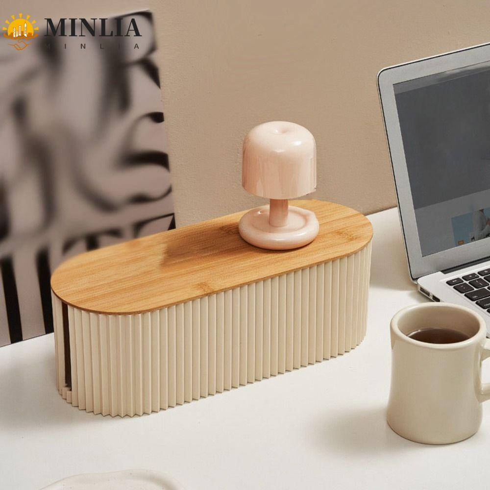 Hộp đựng dây điện MINLIA, Hộp đựng ổ cắm nhựa bằng gỗ, Bộ định tuyến WiFi Di động Bền chống bụi Hộp 