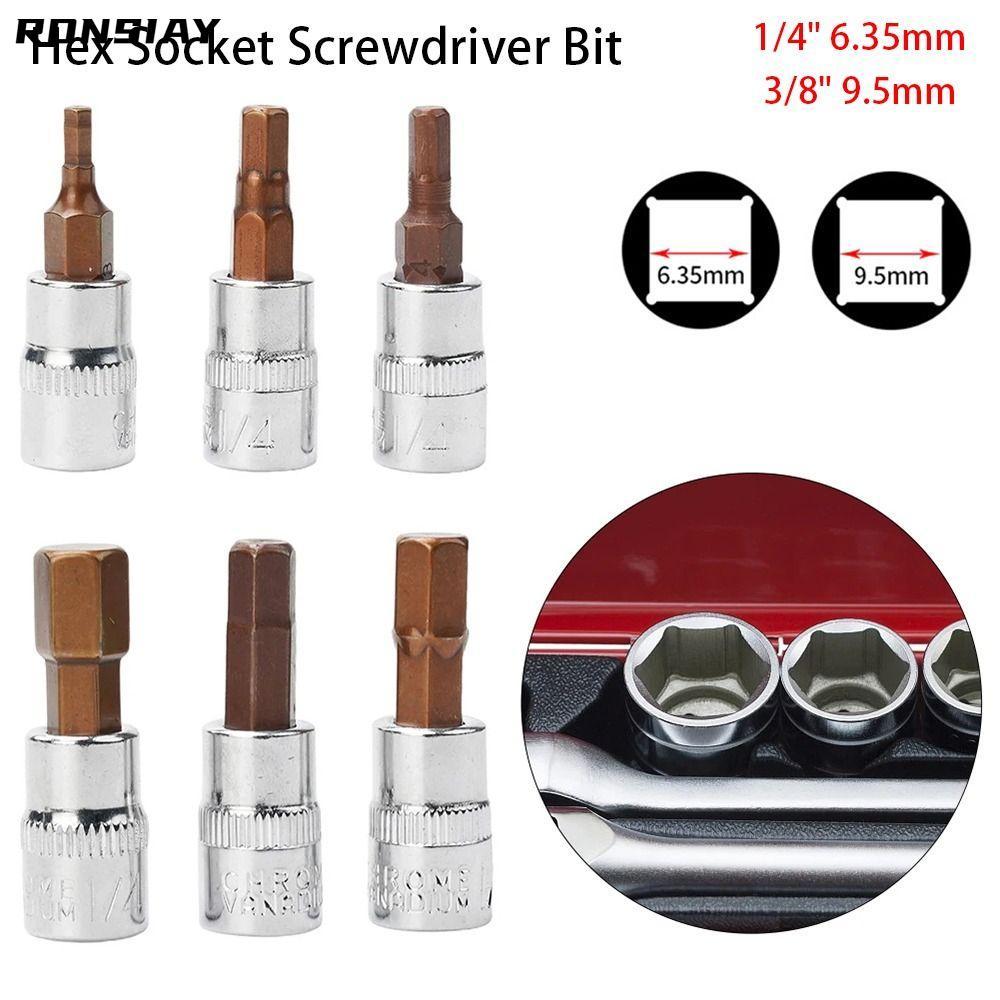 RONSIAY 1 Cái Ổ Cắm Vuông, Đầu Lục Giác Cờ Lê Trình Điều Khiển Bit Hex Ổ Cắm Tua Vít Bit, 1 / 4 '' 3