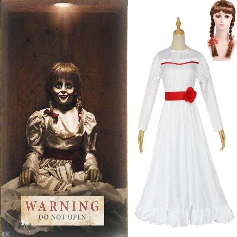 Người Lớn Kinh Dị Cô Dâu Của Chucky Annabelle Trang Phục Hóa Trang Đầm Conjuring Búp Bê Mặt nạ Nữ Cô