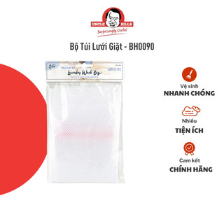 Bộ túi lưới giặt quần áo uncle bills bảo vệ đồ lót, giặt an toàn, chống hư hại trong máy giặt - bh0090