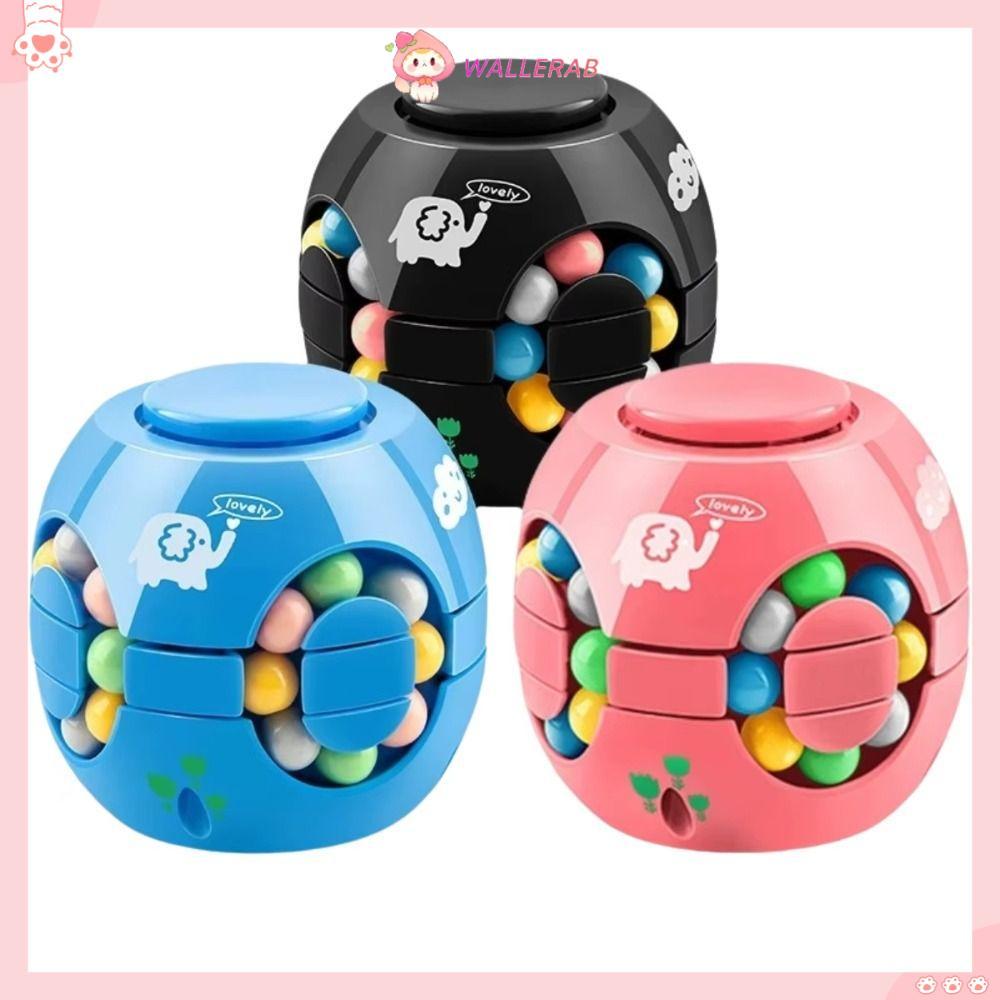 WALLERAB Magic Bean Cube Spinner, Nhựa Ngón Tay Con Quay Con Quay Bóng, Vui Xoay Bóng Ngón Tay Spinn