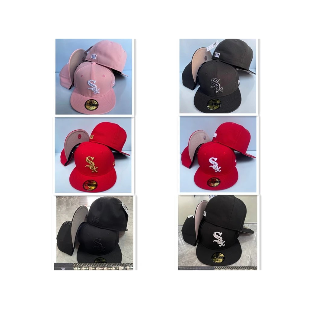 Mũ Snapback Trắng 59FIFTY, Chống Nắng, Thiết Kế Hip-Hop Phù Hợp Đi Du Lịch