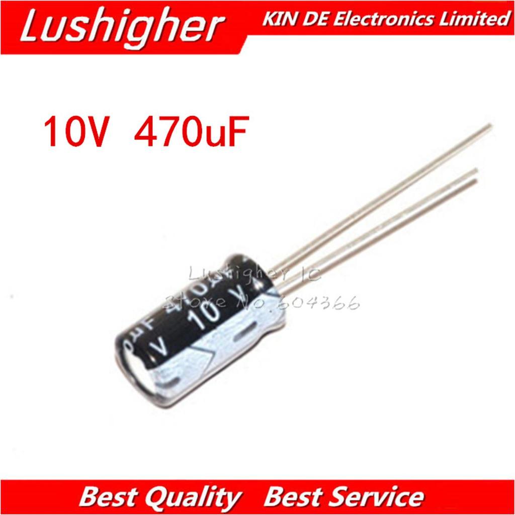 Bộ 50 10V470UF 6X7mm 470UF 10V 6 * 7 mm Nhôm Điện Phân Tụ DIP