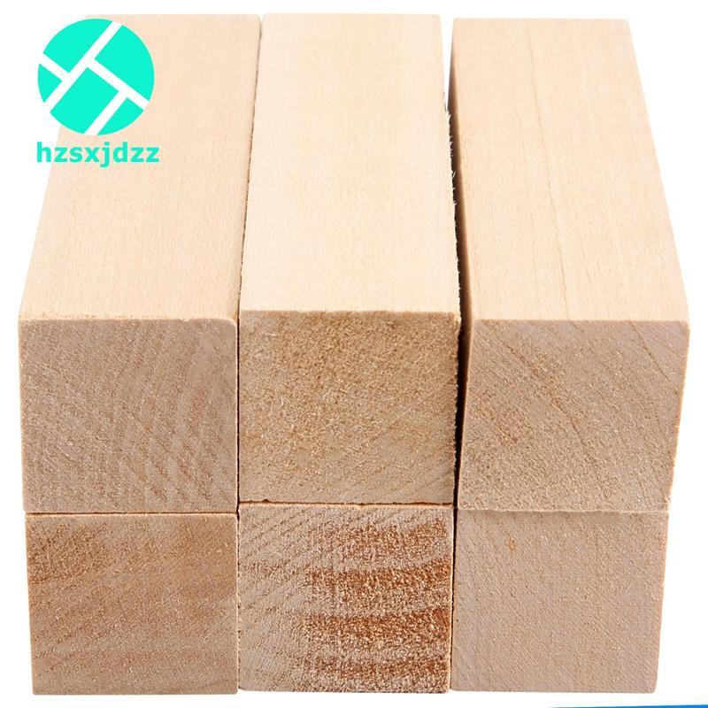 6 Chiếc Basswood Khắc Khối Gỗ Cho Người Mới Bắt Đầu Khắc Sở Thích Bộ DIY Khắc Gỗ