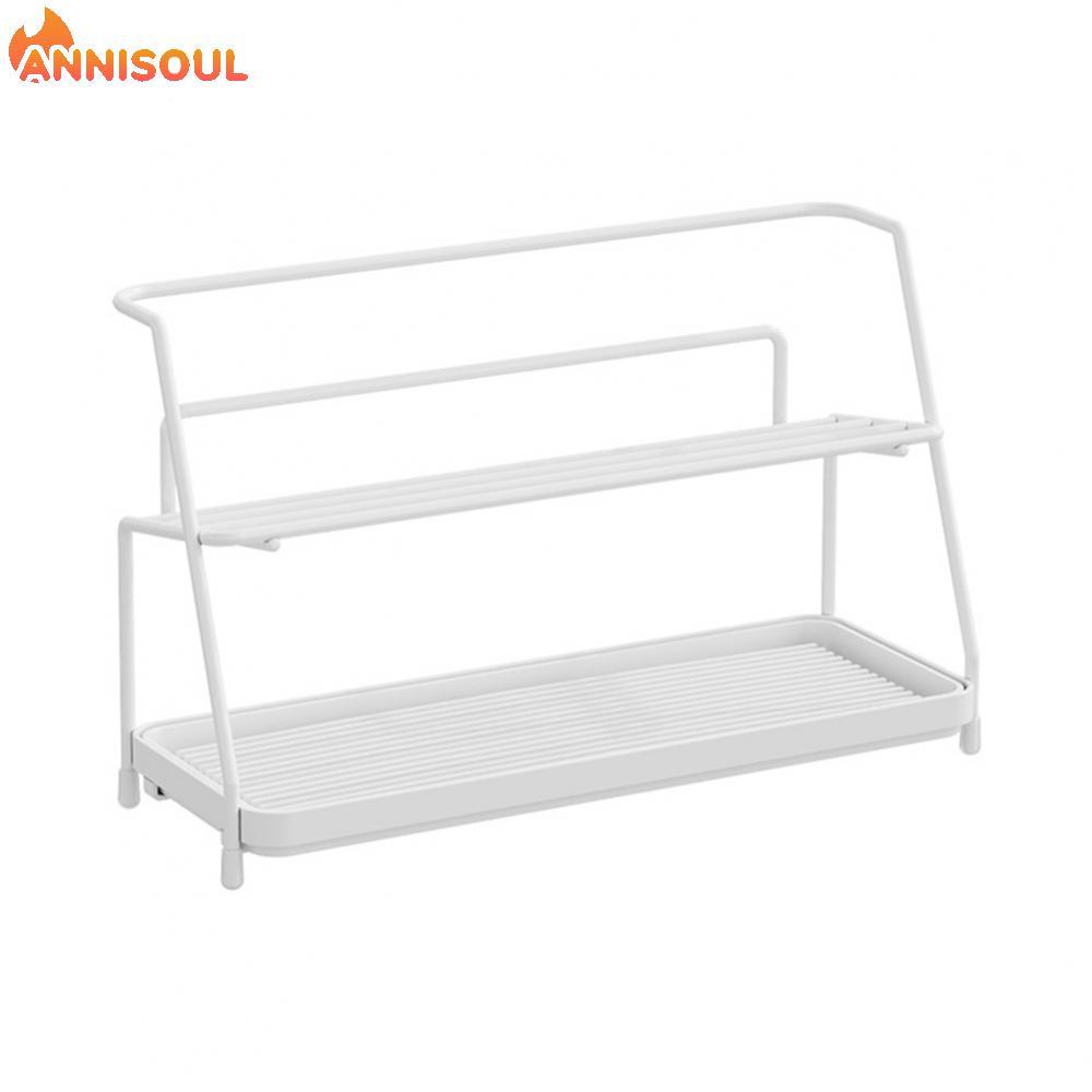 [NISO]2-Tier Spice Rack Space-Saving Design Carbon Steel Construction Double Tier