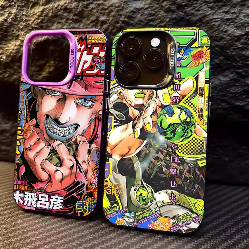 Ốp điện thoại JoJos Bizarre Adventure Màu vỏ bạc cho lPhone 17 16 16e 15 14 13 12 11 Pro Max Plus