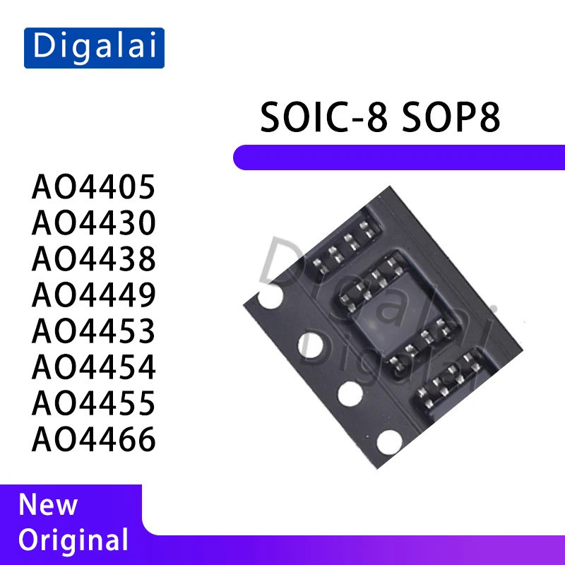 Bộ 5 Dòng Điện Thấp Rds (bật) MOSFET Kit AO4405 AO4430 AO4438 AO4449 AO4453 AO4454 AO4455 AO4466 dàn