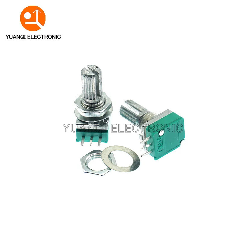 5 chiếc RK097N 1K 5K 10K 20K 50K 100K 250K 500K B1K B5K B10K với âm thanh chuyển đổi trục 3pin Bộ kh