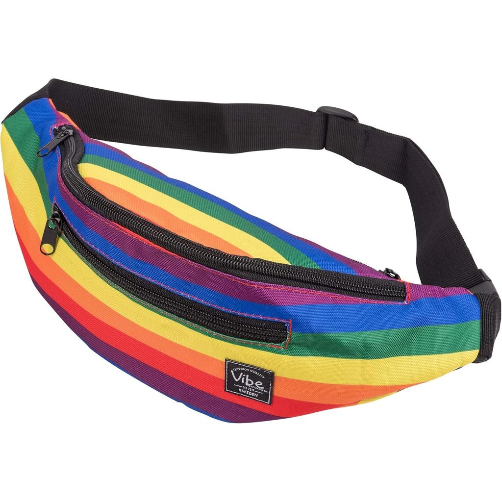 Vibe Festival Gear Fanny Pack dành cho nam nữ - Nhiều bản in - Túi đeo thắt lưng dễ thương màu bạc b