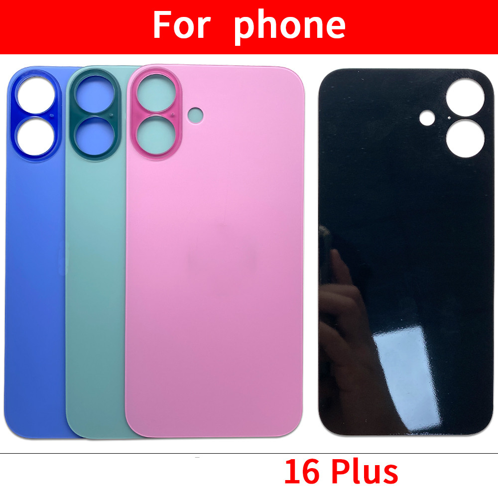 1 Chiếc Lưng Pin Nắp Cửa Kính Nhà Ở Cho Iphone 16 Cho IPhone 16 Plus Linh Kiện Thay Thế