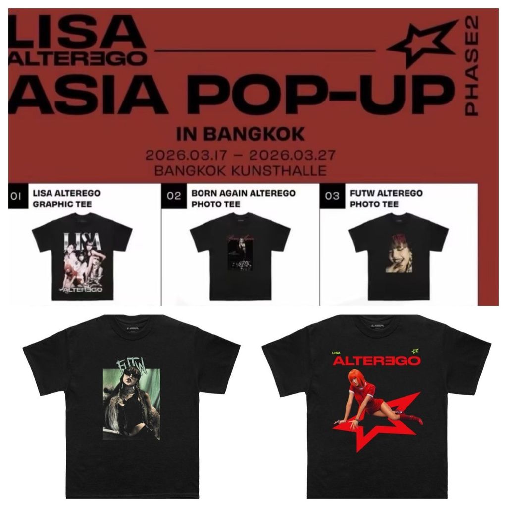 LISA ALTER EGO Châu Á flash shop album giới hạn tay áo ngắn
